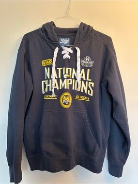 Blue 84 Navy National Champions Lace-Up Hoodie size Medium